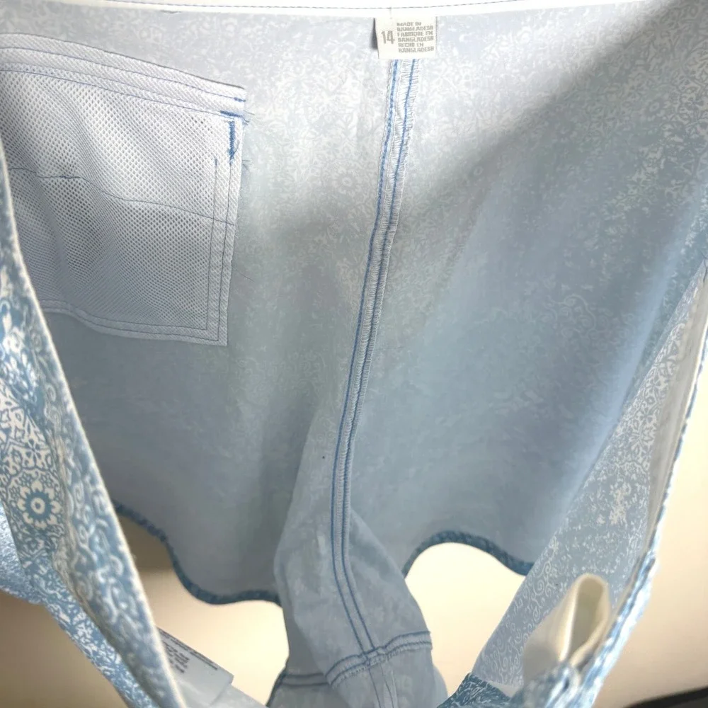 Hang Ten‎ Boys Blue Floral Damask Print Board Shorts Swim Trunks Size 14